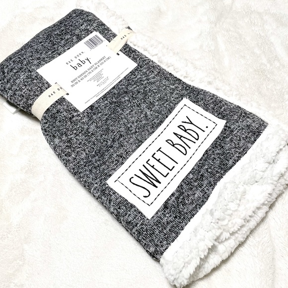 🆕Rae Dunn SWEET BABY Sherpa Baby Blanket - Picture 6 of 8